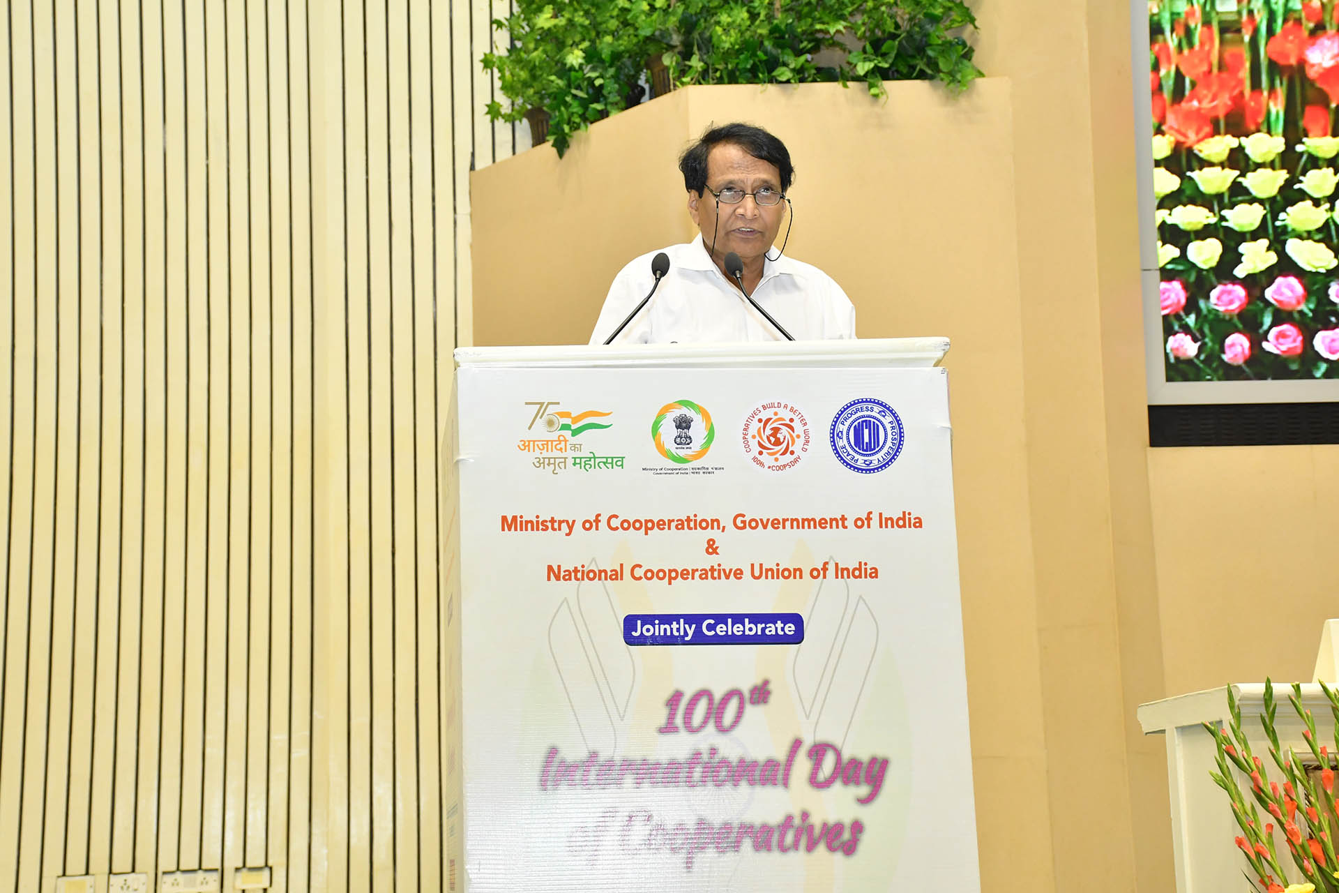 Key note address on celebration's theme "Cooperatives Build an Aatmanirbhar Bharat and a Better World", by Shri Suresh Prabhu, M.P.(Rajya Sabha) and Former Union Minister